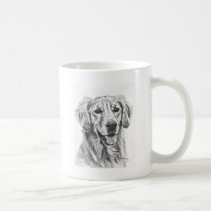 Guld- Retrieverkol skissar Kaffemugg