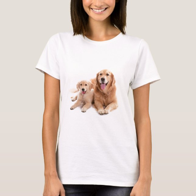Guld- Retrieverkompisar Tee Shirt (Framsida)