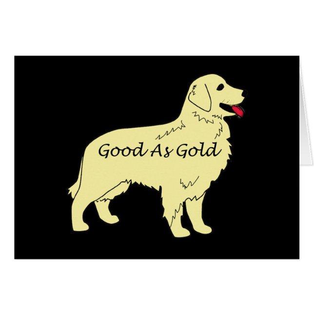Guld- Retrieverkort Hälsningskort (Framsidan Horizontal)