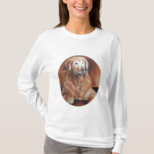 Guld- Retrieverkvinna Hoody Tee