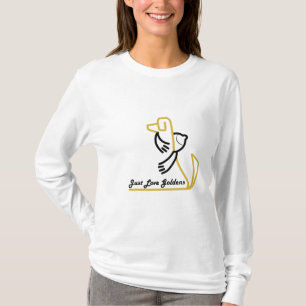 Guld- Retrieverkvinna T-tröja, Nano Hanes T-shirt