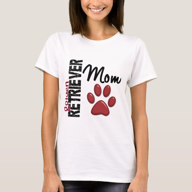 Guld- Retrievermamma 2 T Shirt (Framsida)
