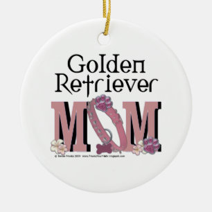 Guld- RetrieverMAMMA Julgransprydnad Keramik