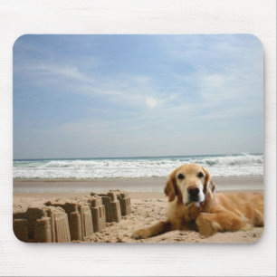 Guld- RetrieverMousepad Sandcastles Musmatta