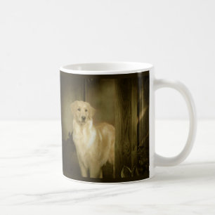 Guld- Retrievermuggdam, i att vänta Kaffemugg