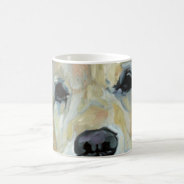 Guld- Retrieverögon och näskonstmugg Kaffemugg (Center)