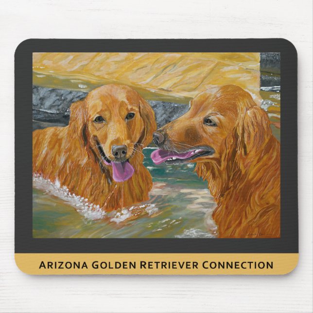 Guld- Retrievers Frolic Mousepad Musmatta (Framsidan)