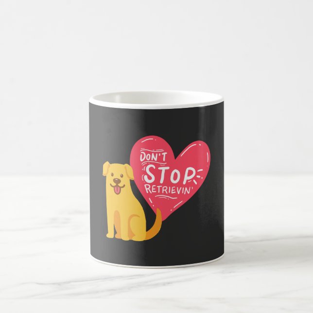 Guld- Retrievers - stoppa inte Retrievin Kaffemugg (Center)