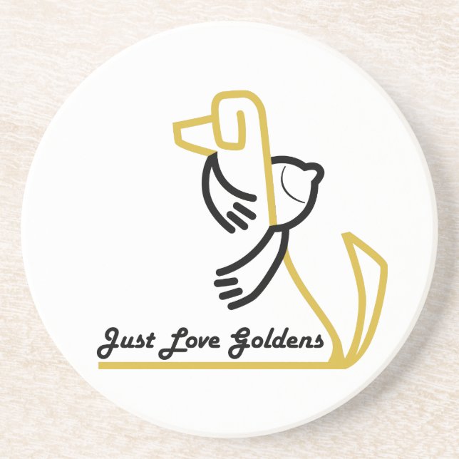 Guld- Retrieversandstenkustfartyg, kärlek Goldens Underlägg Sandsten (Framsidan)