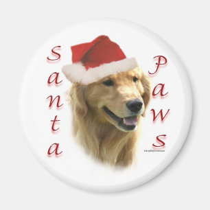 Guld- RetrieverSanta tassar Magnet