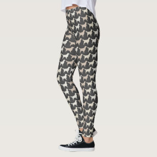 Guld- RetrieverSilhouettesmönster Leggings
