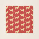 Guld- RetrieverSilhouettesmönster Sjal<br><div class="desc">Guld- älskare Scarf</div>