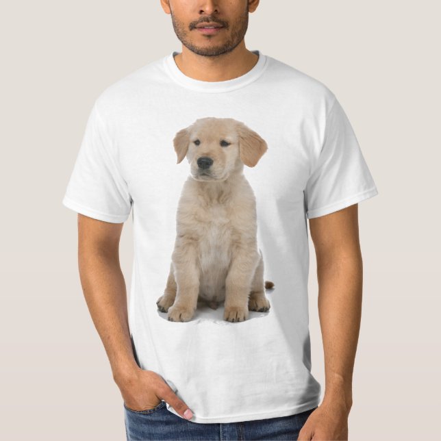 Guld- Retrievervalp Tee Shirt (Framsida)