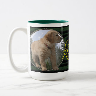 Guld- Retrievervalp Två-Tonad Mugg