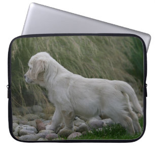 Guld- Retrievervalpanseende Laptop Fodral