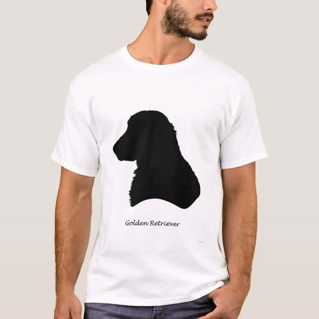 Guld- Retriver - svart Silhouette Tröja (Framsida)