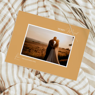 Guld Retro Boho Minimalist Glad Glift Foto Julkort