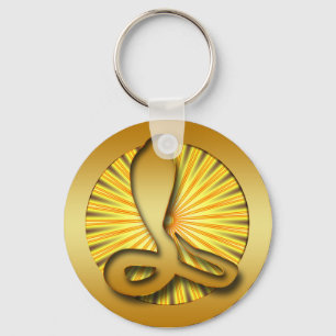 GULD RETRO COBRA NYCKELRING
