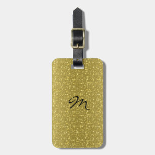 Guld Retro Glitter och Sparkles Bagagebricka