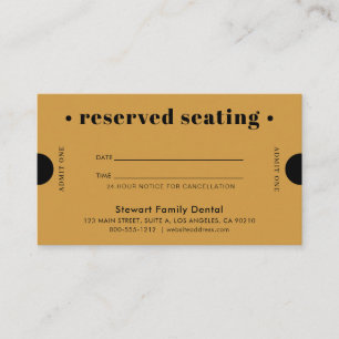 Guld Retro Reserved Seed Dental Tidsbeställning Kort
