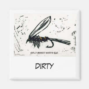 "Guld Ribbed Hare's Ear" Dish Washer Status Magnet