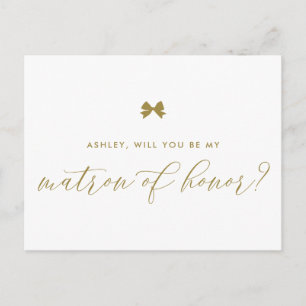 Guld Ribbon Bow kommer du att bli min hedersbetyge Vykort