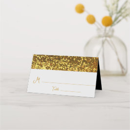 Guld Ribbon Diamond Brooch Bröllop Placeringskort