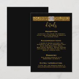 Guld Ribbon Diamond Brooch Bröllop Tilläggskort