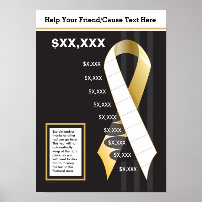 Guld Ribbon Goal Poster (Framsidan)