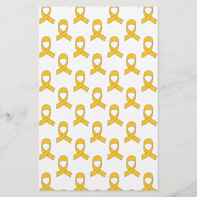 Guld Ribbon Mönster Brevpapper (Framsida)