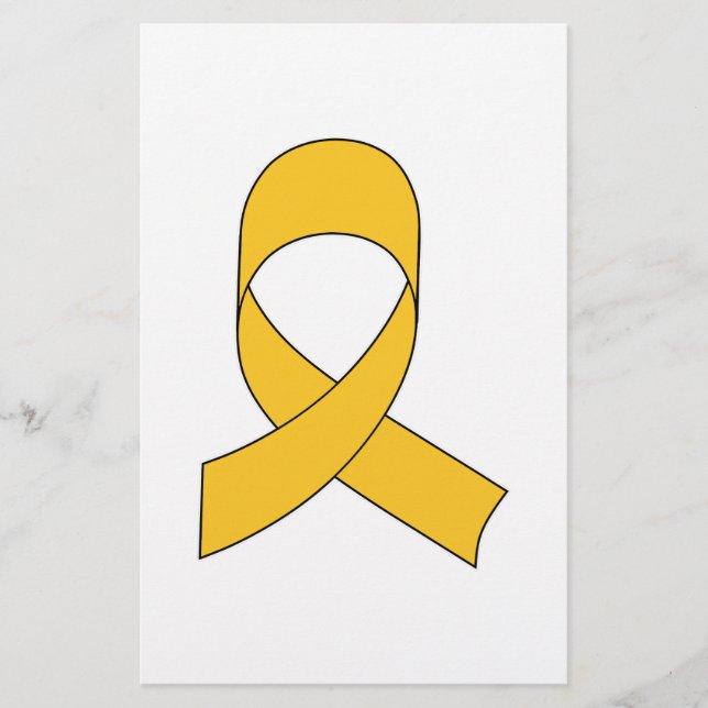 Guld Ribbon Teckning Brevpapper (Framsida)