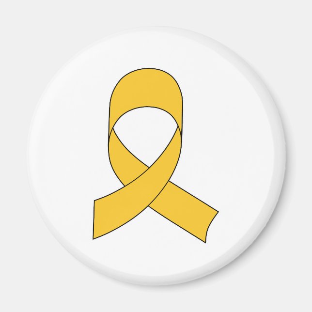 Guld Ribbon Teckning Magnet (Framsidan)