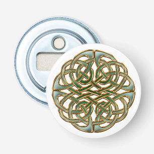 Guld rimmad grönt Celtic knot Flasköppnare