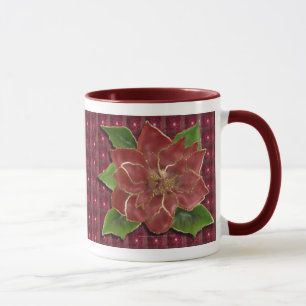Guld Rimmed julstjärna Drinkware Mugg