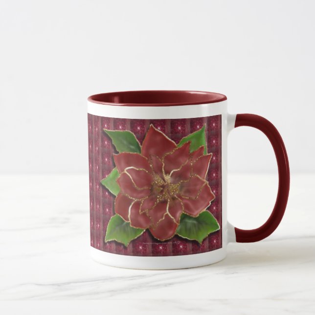 Guld Rimmed julstjärna Drinkware Mugg (Höger)