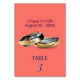 Guld Ringar Monogram Coral Bordsnummer