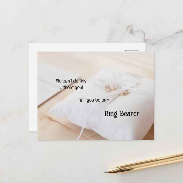 Guld Ringar vid en stilstrupe vid Ring Meddelande Vykort (Fram/Back In Situ)