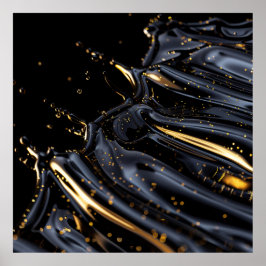 Guld Ripple Flow Affisch