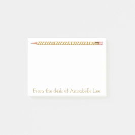 Guld ritar tre post-it block