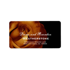 Guld Ro Bröllop A002 Adressetikett