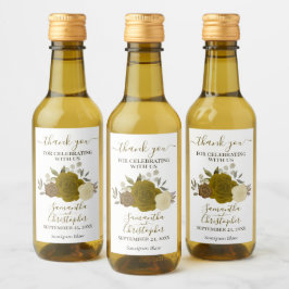 Guld Ro Elegant Boho Bröllop Tack Mini Vinetikett