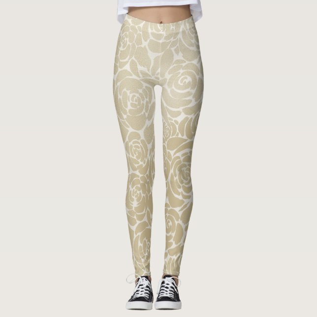Guld Ro Elegant Leggings (Framsida)