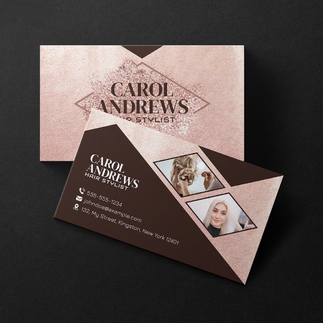 Guld Ro Hair Dresser Hair Stylist Salon Visitkort (Skapare uppladdad)