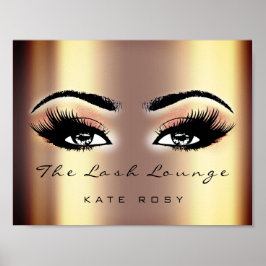 Guld Ro Namn Makeup Artist Beauty Studio Lashe Poster