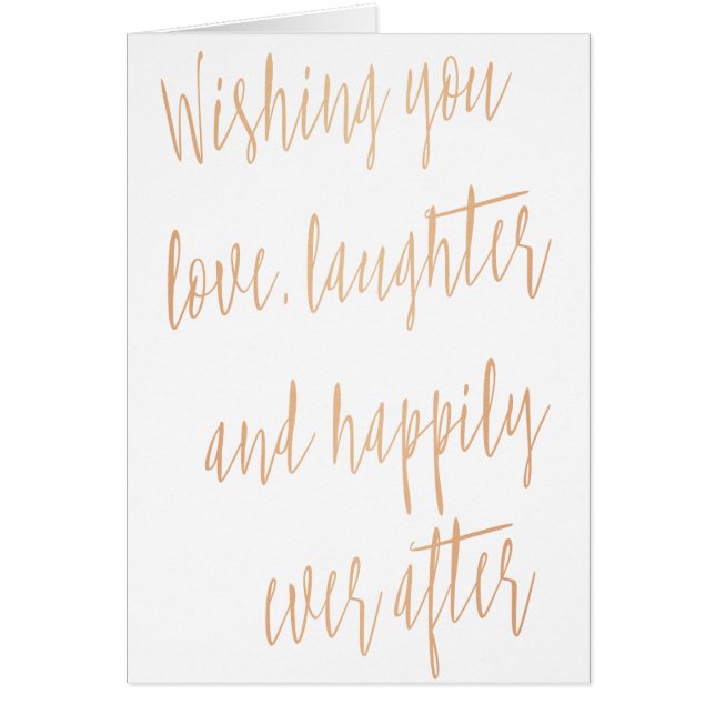 Guld Ro "Önskar kärlek" Hälsningskort (Framsidan)