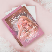 Guld Ro Rosa Triple Glitter Photo Studenten