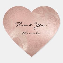 Guld Ro Skin Beauty Namn Möhippa Heart Tack Hjärtformat Klistermärke