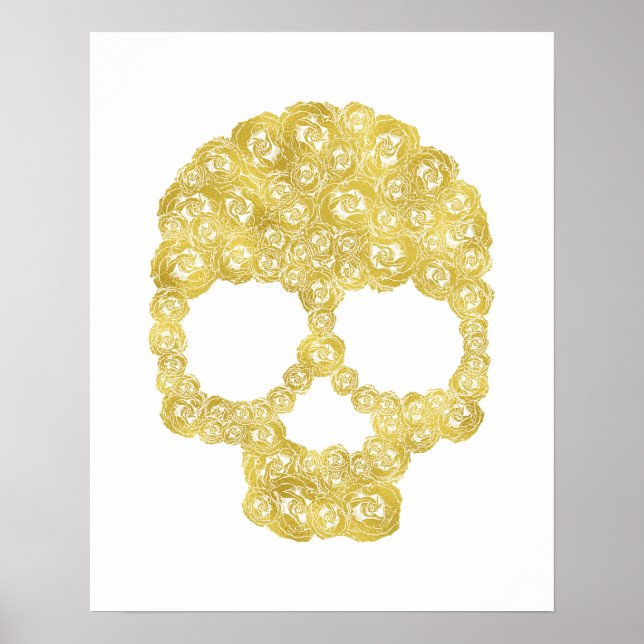 Guld Ro Skull Poster (Framsidan)