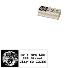 Guld Röd Drak Fenix Kinesisk Bröllopspresent Stämpel