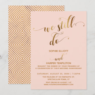 Guld Rodnad Vi Gör Fortfarande Typsnitt Jubileum Inbjudningar